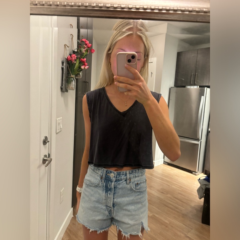 F21 Grey Wash Top
